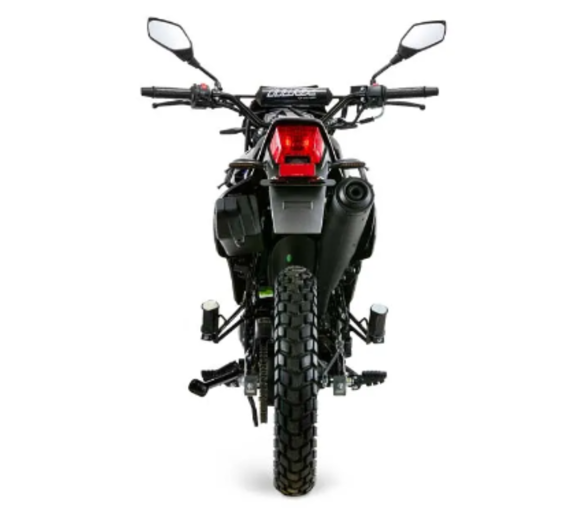 Motocicleta Victory MRX 125 S en plano trasero galgo Colombia