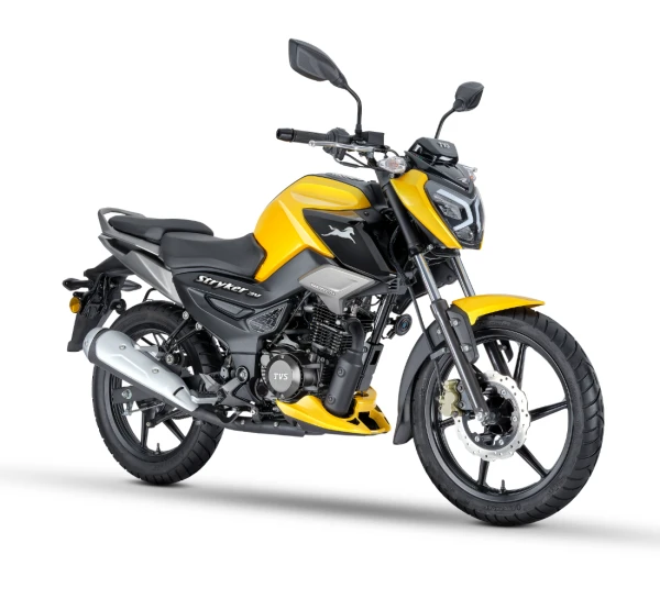 Motocicleta TVS Stryker 3V en primer plano galgo Colombia