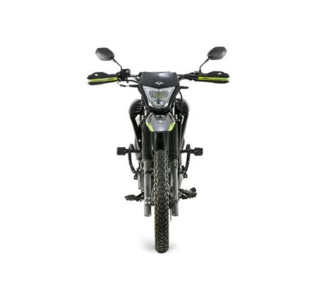 Motocicleta Victory MRX 150 Pro TK en plano frontal galgo Colombia