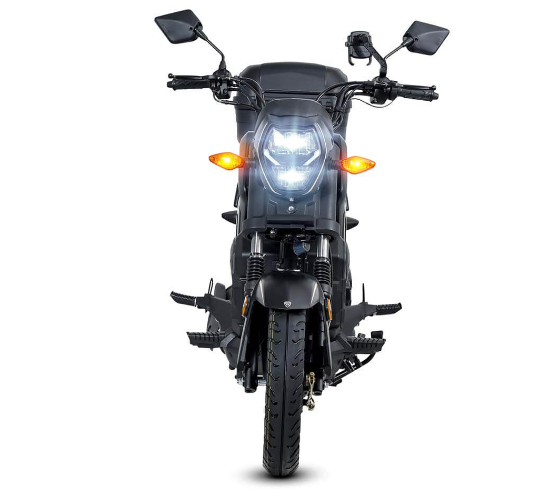 Motocicleta Vento OVNI 170 en plano frontal galgo
