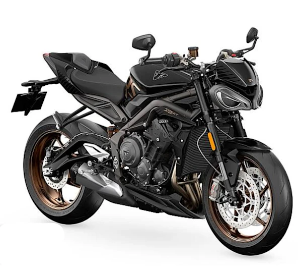 Motocicleta Triumph Street Triple RS en primer plano galgo México