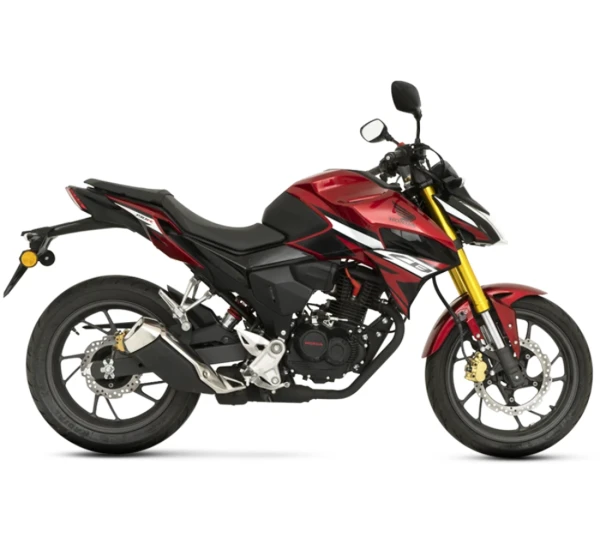 Motocicleta Honda CB 190R en plano lateral galgo Colombia