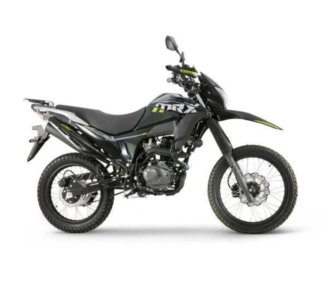 Motocicleta Victory MRX 150 Pro TK en plano lateral galgo Colombia