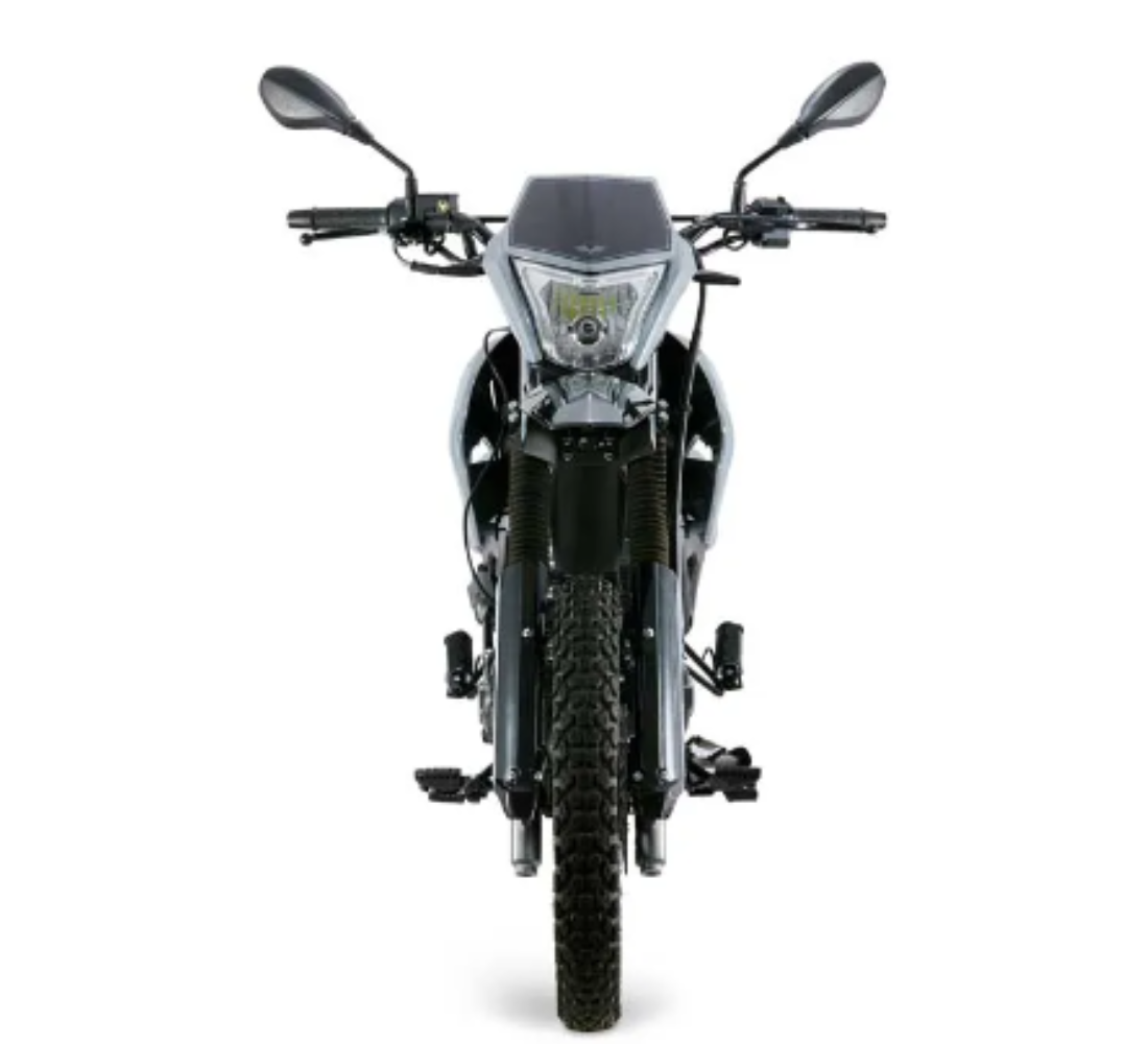 Motocicleta Victory MRX 125 S TK en plano frontal galgo Colombia