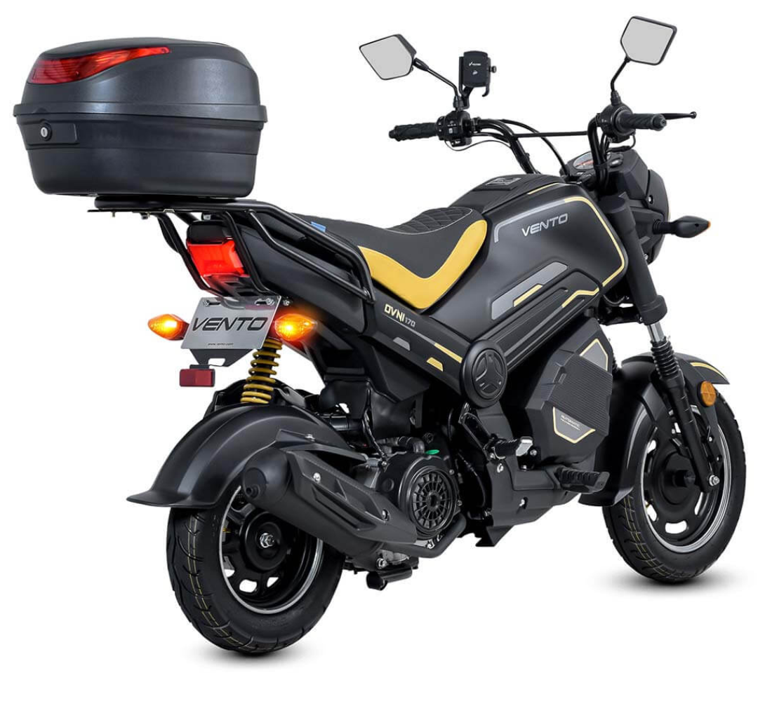 Motocicleta Vento OVNI 170 en plano diagonal galgo