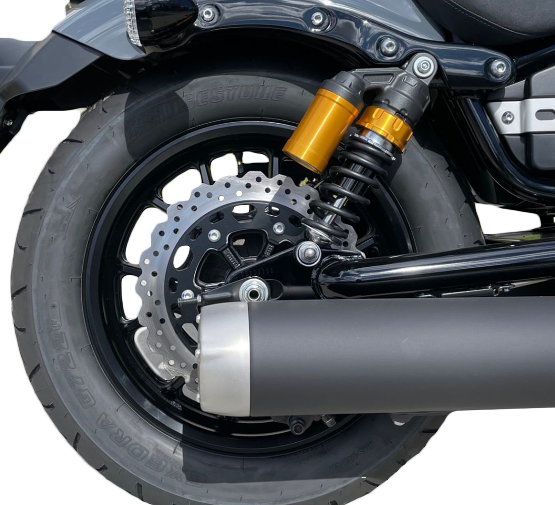 motocicleta yamaha bolt plano rueda trasera freno escape