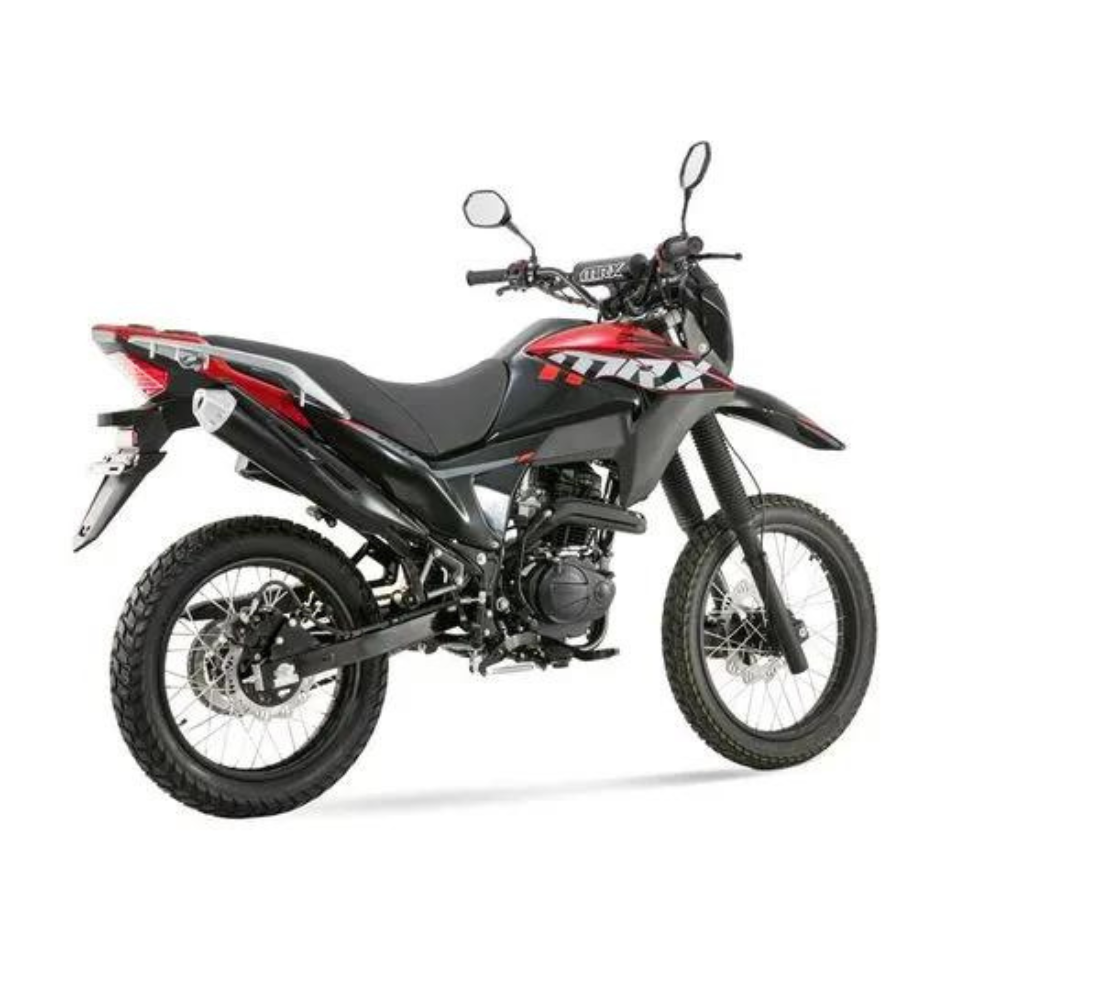 Motocicleta Victory MRX 150 TK en plano diagonal galgo Colombia