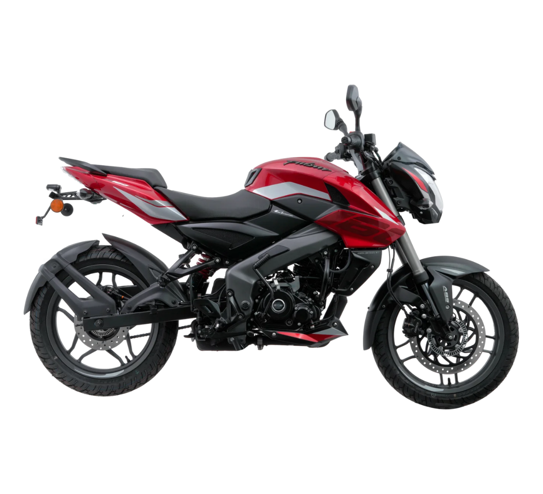 Motocicleta Bajaj Pulsar NS 160 FI ABS UG en plano lateral galgo Colombia