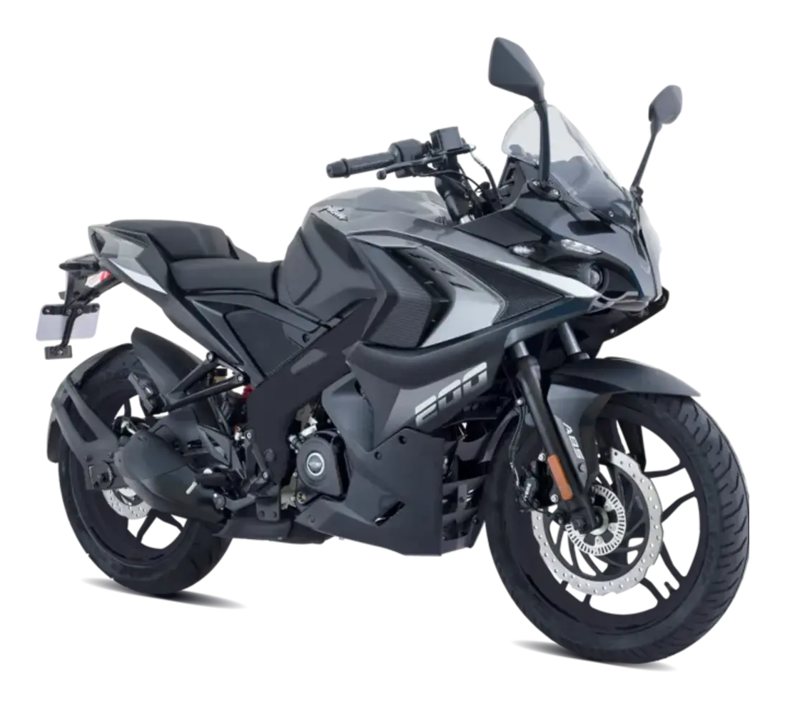 Motocicleta Bajaj Pulsar RS 200 FI ABS en primer plano galgo Colombia