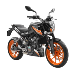 Motocicleta KTM Duke 200 en primer plano galgo Chile