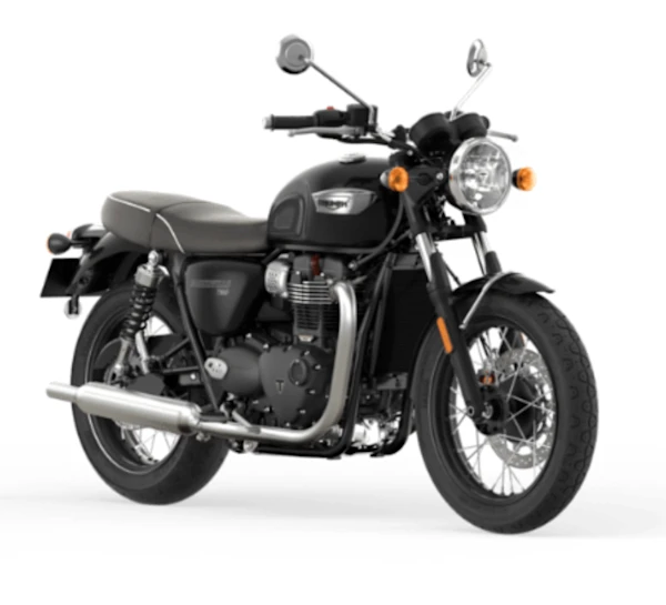 Motocicleta Triumph Bonneville T100 en primer plano galgo México