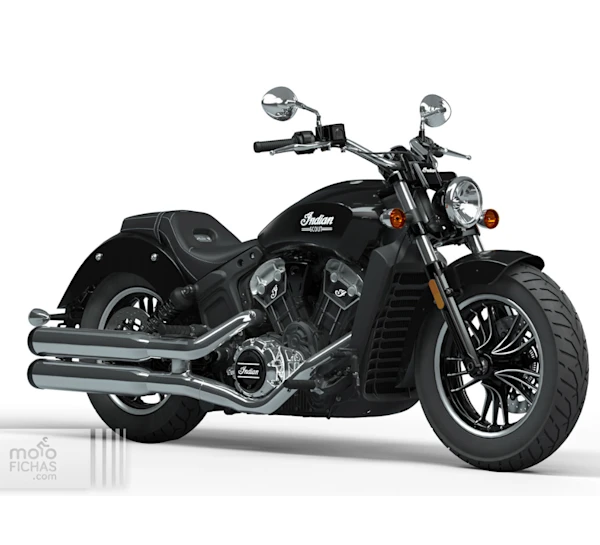 Motocicleta Indian Scout en primer plano galgo México