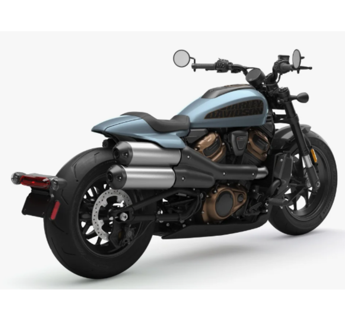 Motocicleta Harley Davidson Sportster S en plano diagonal galgo México