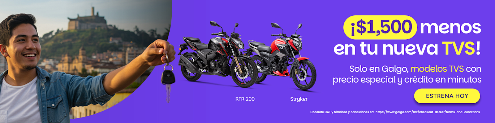 Moto TVS a crédito