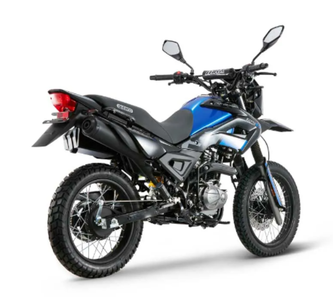 Motocicleta Victory MRX 125 S en plano diagonal galgo Colombia
