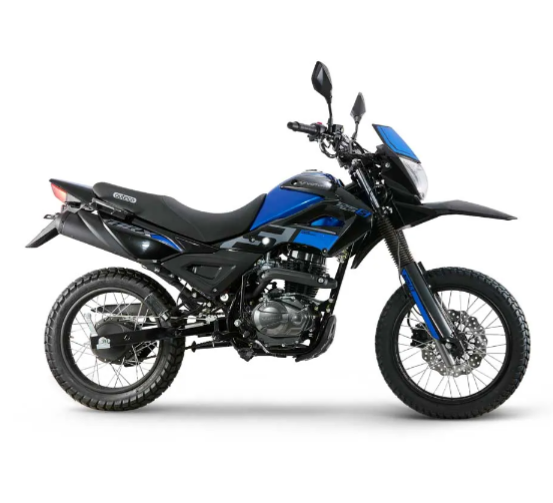 Motocicleta Victory MRX 125 S en plano lateral galgo Colombia