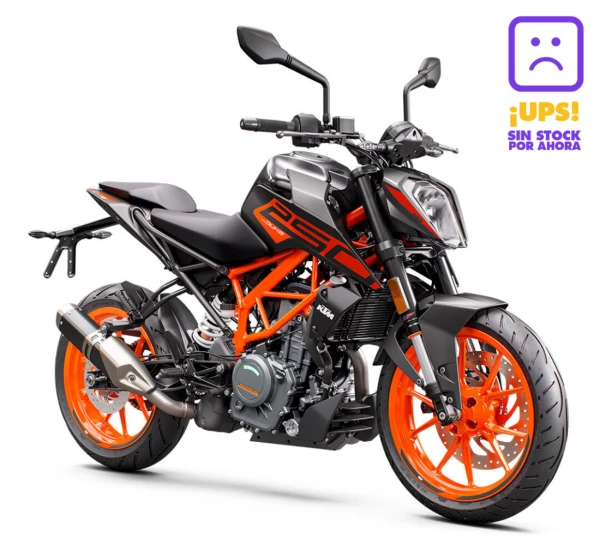 Motocicleta KTM Duke 250 en primer plano galgo Chile