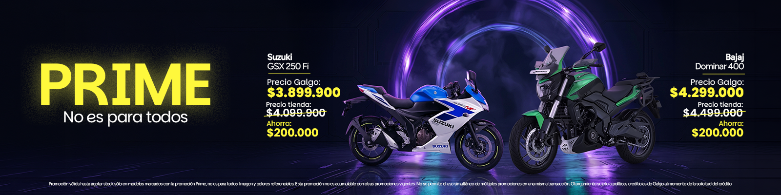 Nuestra línea de motos de alta cilindrada, motos prime con tecnología de última generación. Llévalas financiadas y disfruta de la exclusividad de nuestras motos de alta gama