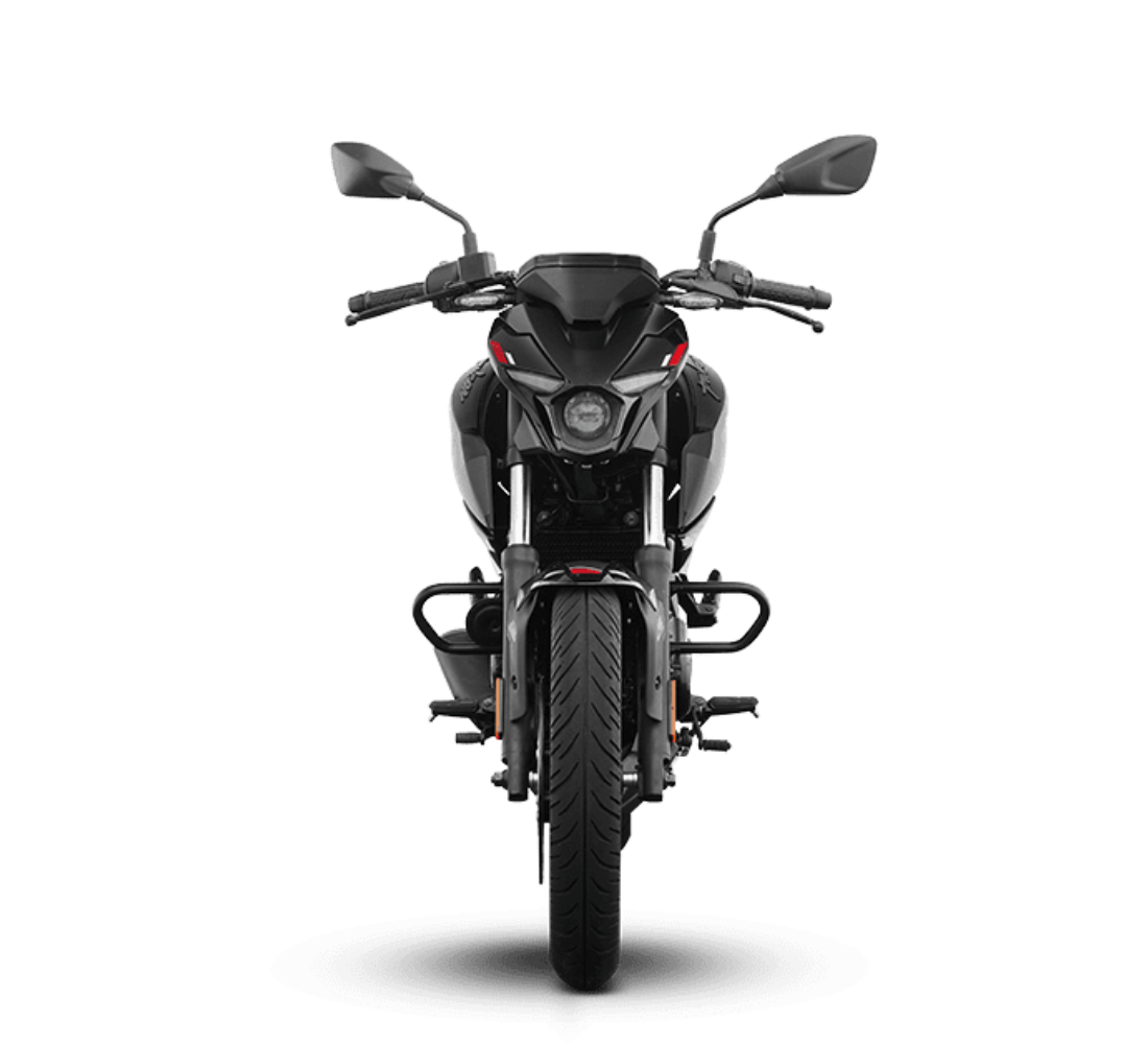 Motocicleta Bajaj Pulsar N250 en plano frontal galgo Colombia