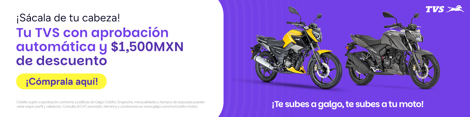 Tu TVS con crédito