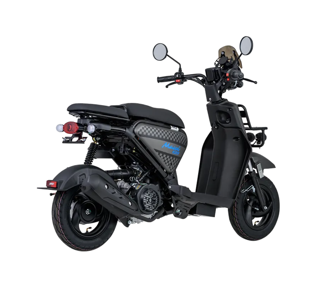 Motocicleta AKT Mawi FP 125 en plano diagonal galgo Colombia