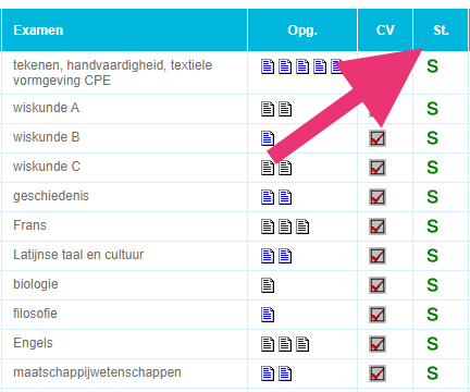 Van tevoren weten hoe de eindexamens eruitzien?