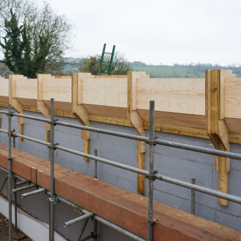 Insulated concrete formwork corbel