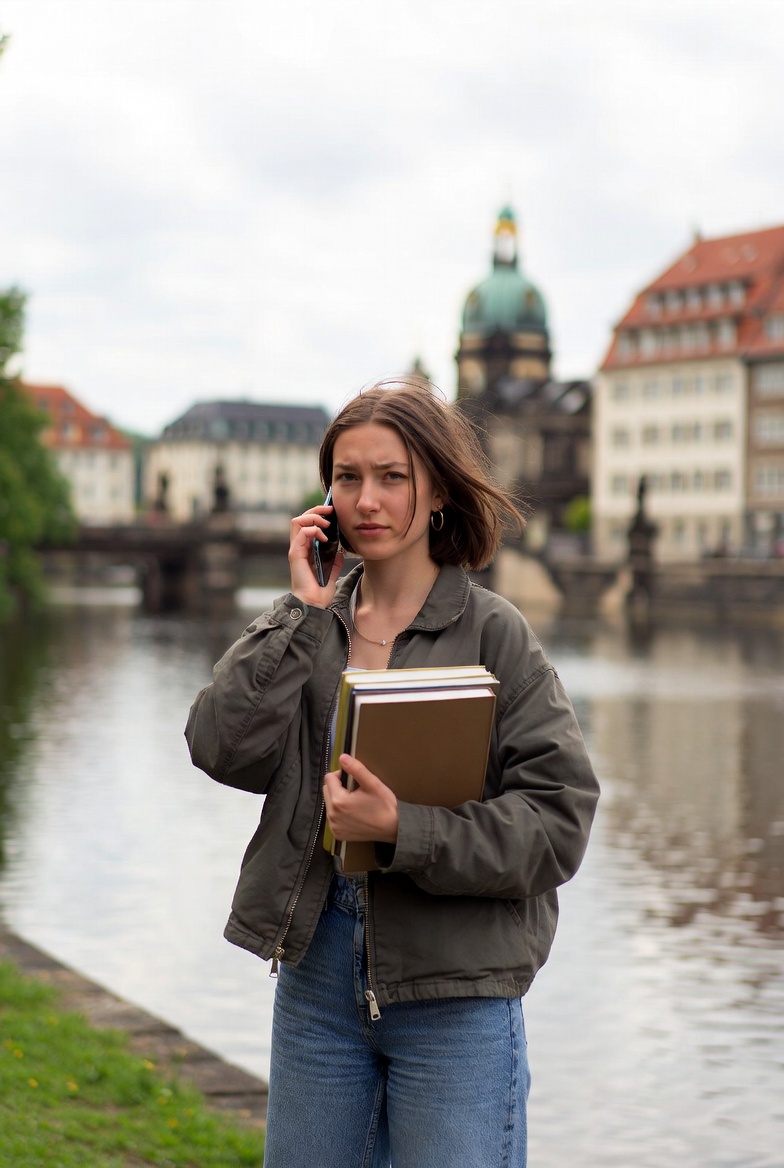 Escort Studentin young-ambitious-female-student-in-Dresden-balancing-her-studies-and-a-part-time-job.