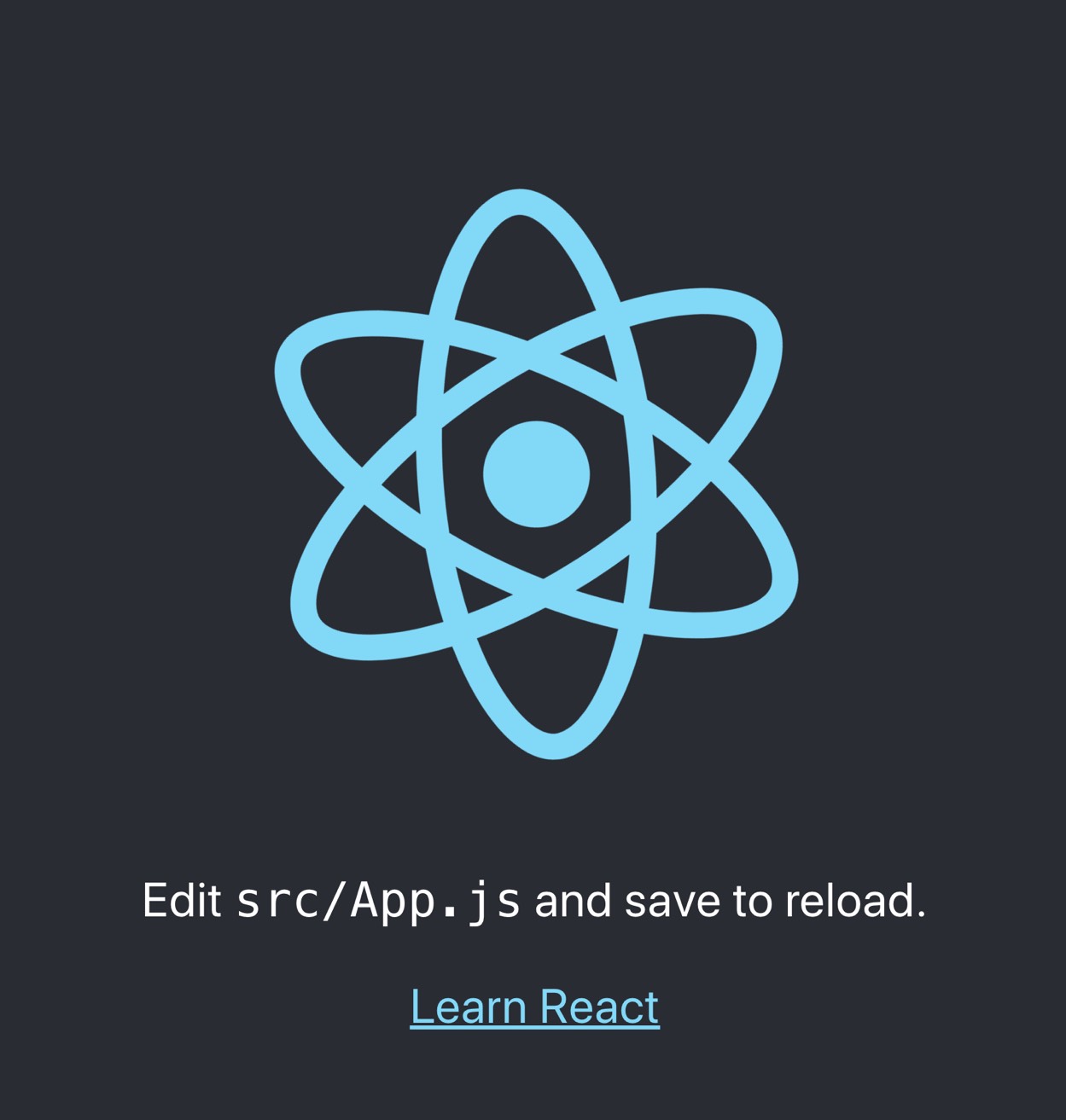 react screen shot