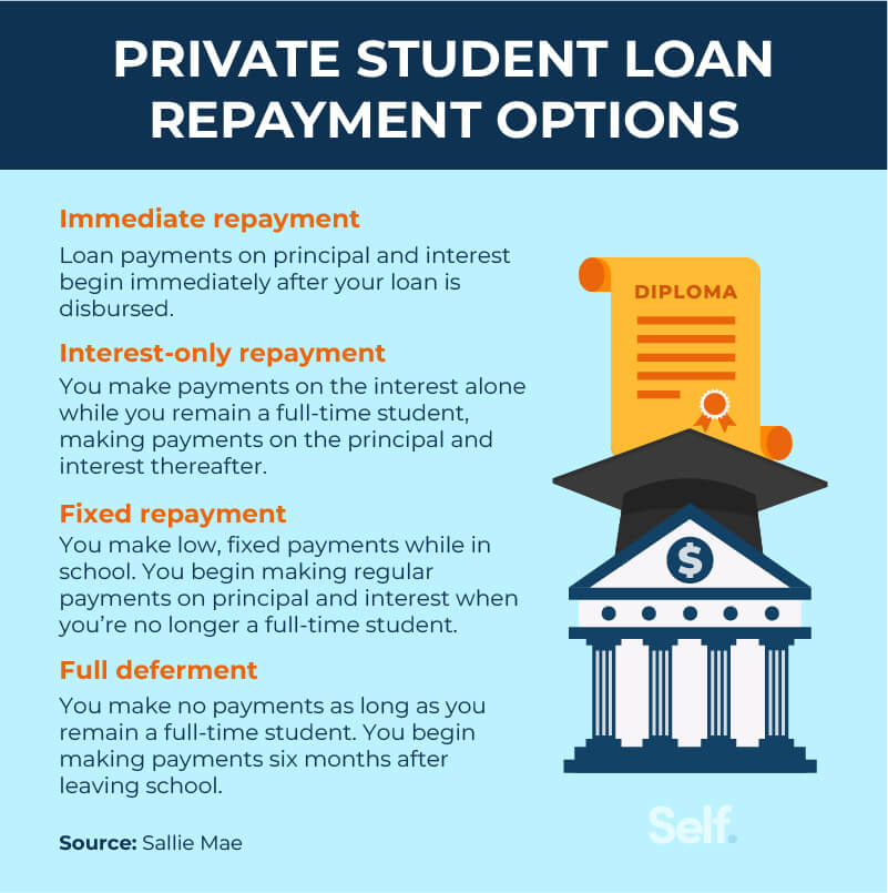 Private student loan repayment options