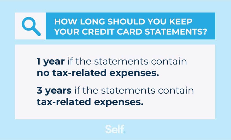 How long should you keep credit card statements