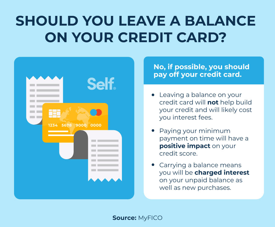 should you leave a balance on your credit card