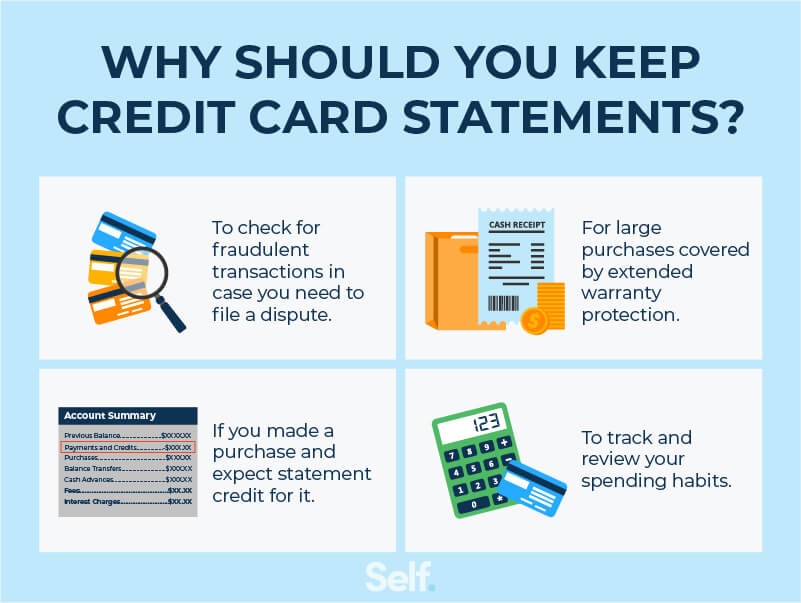 Why should you keep credit card statements