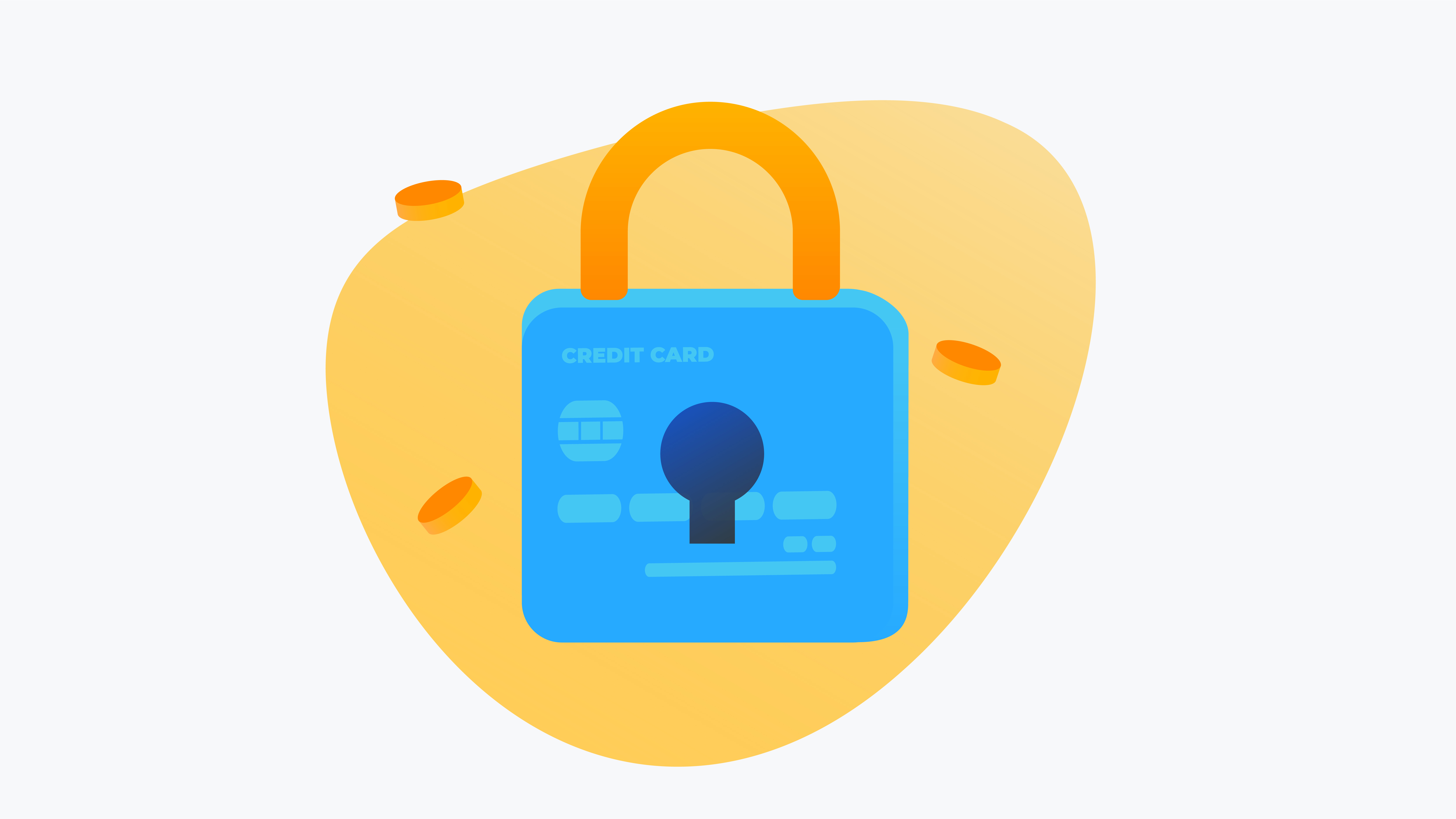 Lock over a credit card