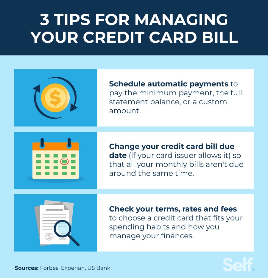 Three tips for managing your credit card bill
