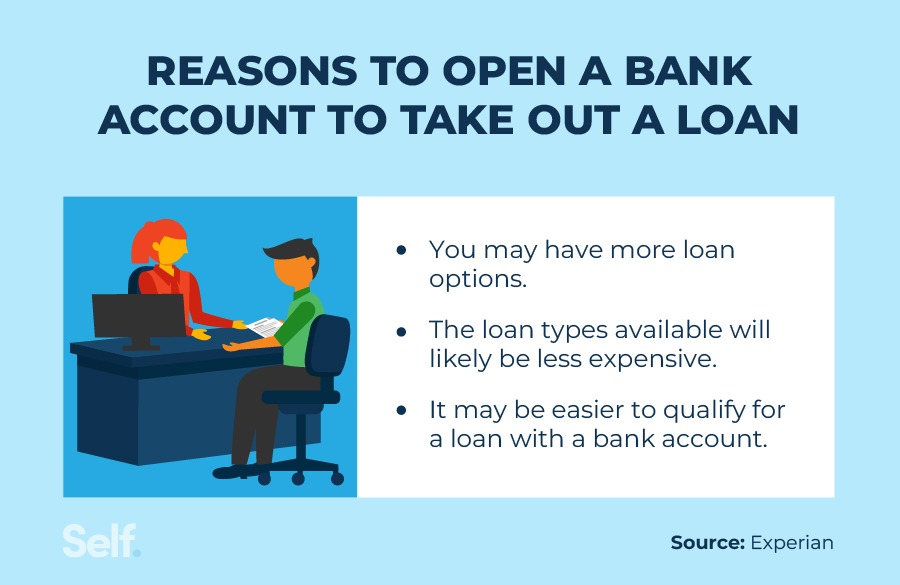 reasons to open a bank account to take out a loan