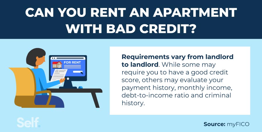 can you rent apartment with bad credit