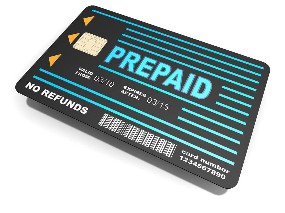 An illustration of a prepaid card