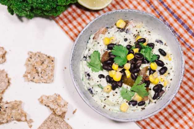 avocado and bean dip food recipe