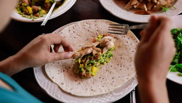 Wrap with avocado and chicken