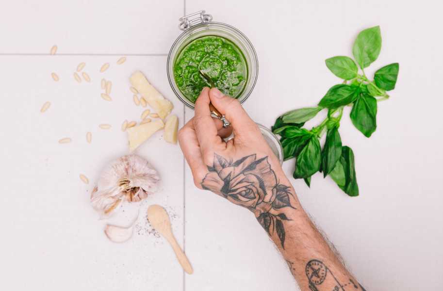 Healthy homemade pesto 