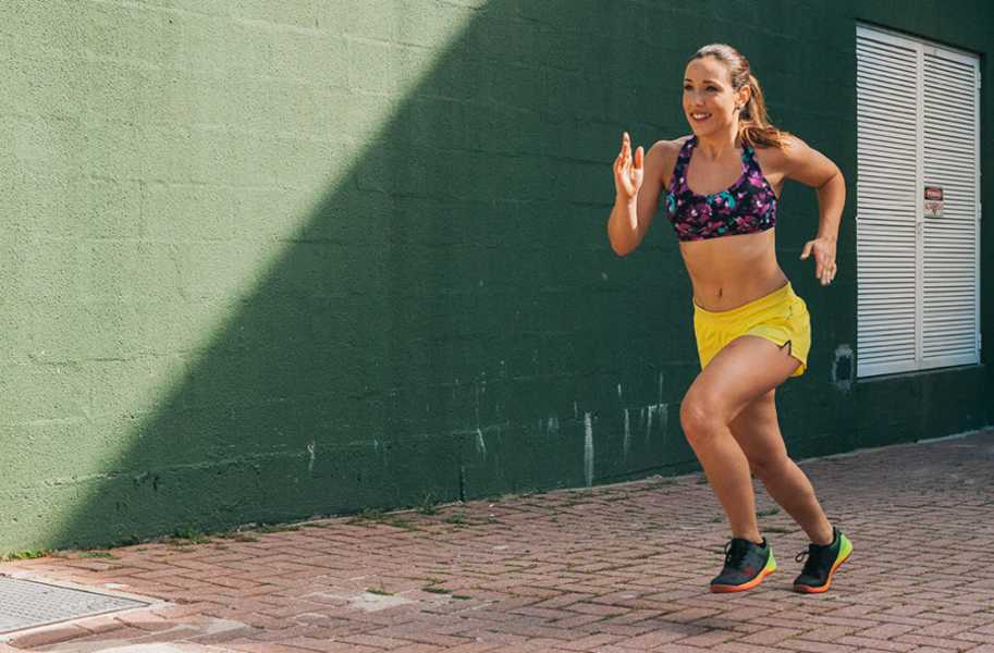 Woman Running Outdoors