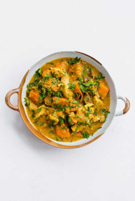 Chicken and sweet potato curry 