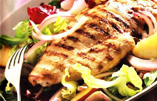 Chicken breast with salad