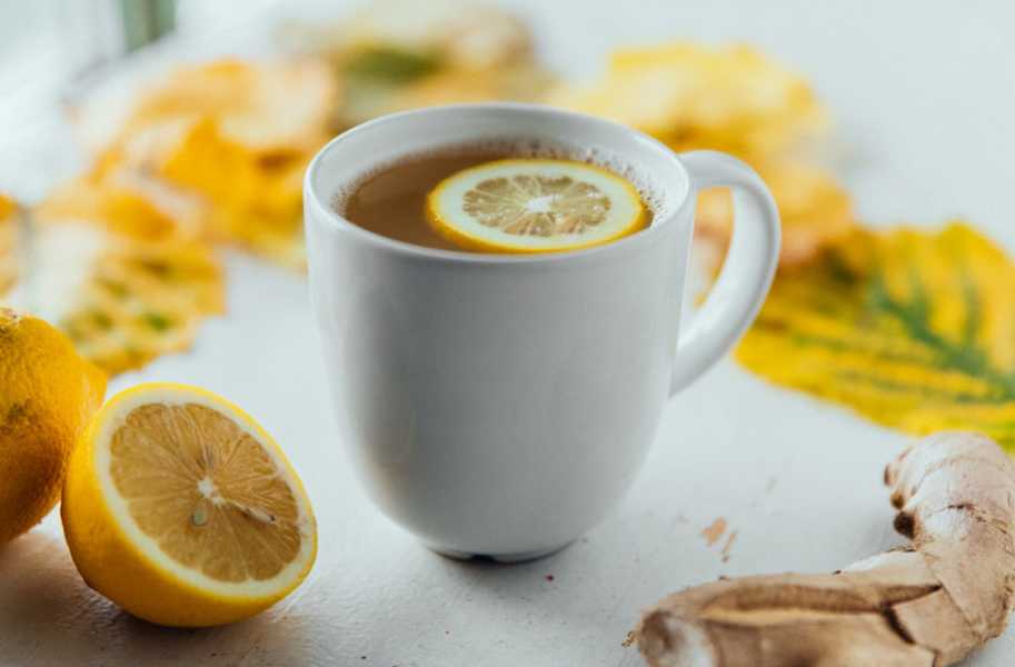 lemon ginger detox drink water elixer tonic