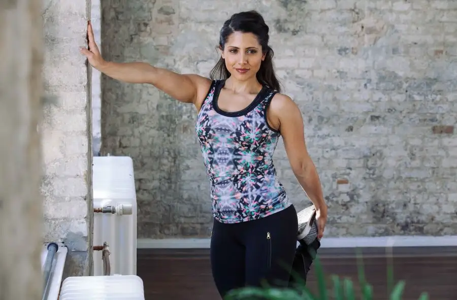 Fitness woman stretching