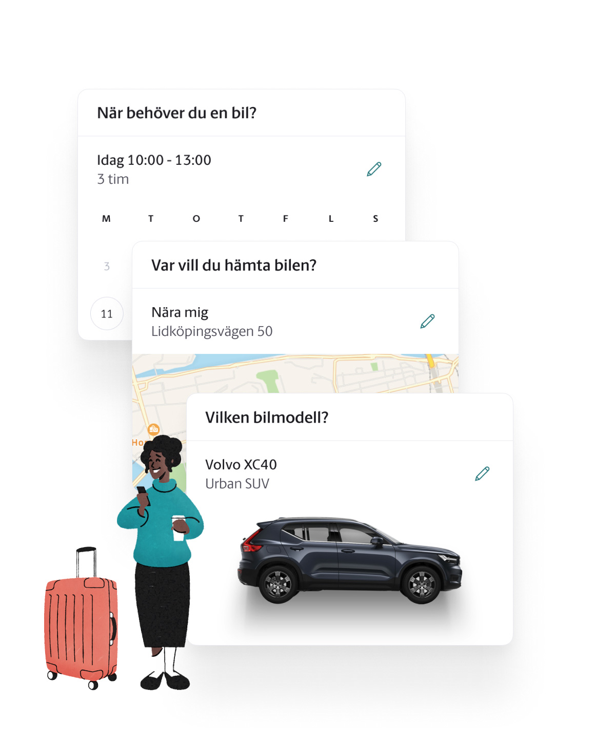 M-app bokningsvy