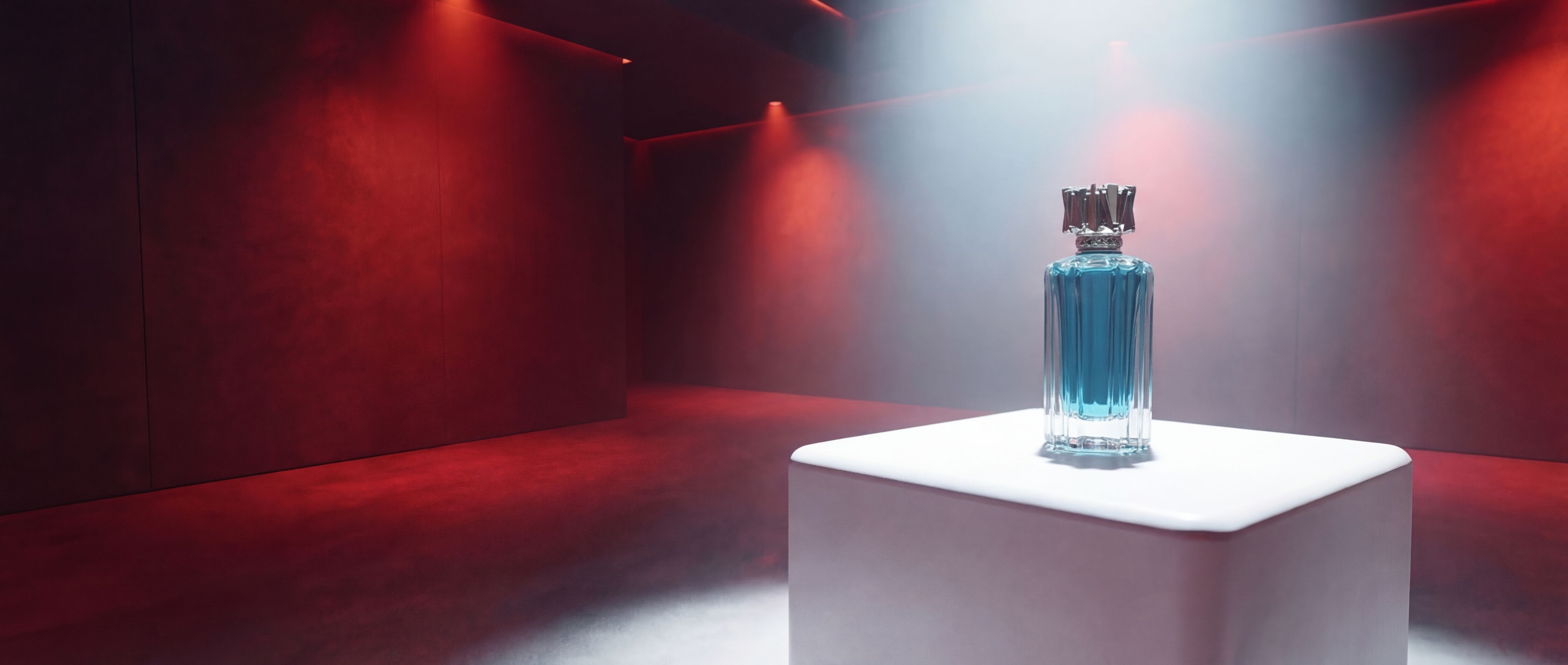 flacon in the foreground