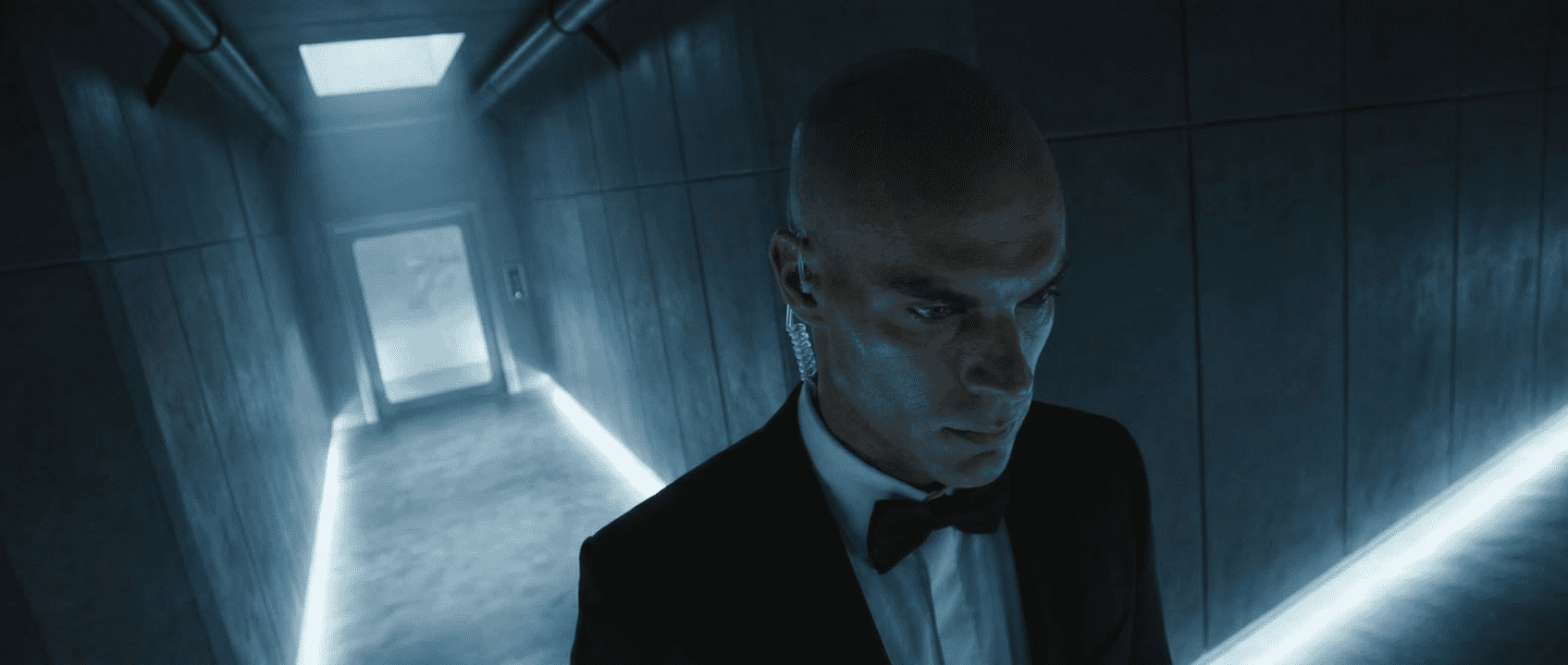 image security guy into the dark hall