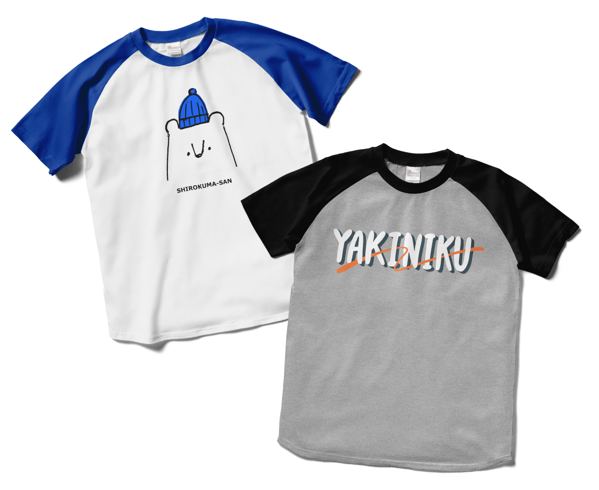 オリジナルラグランtシャツのデザイン作成 印刷制作 Pixivfactory